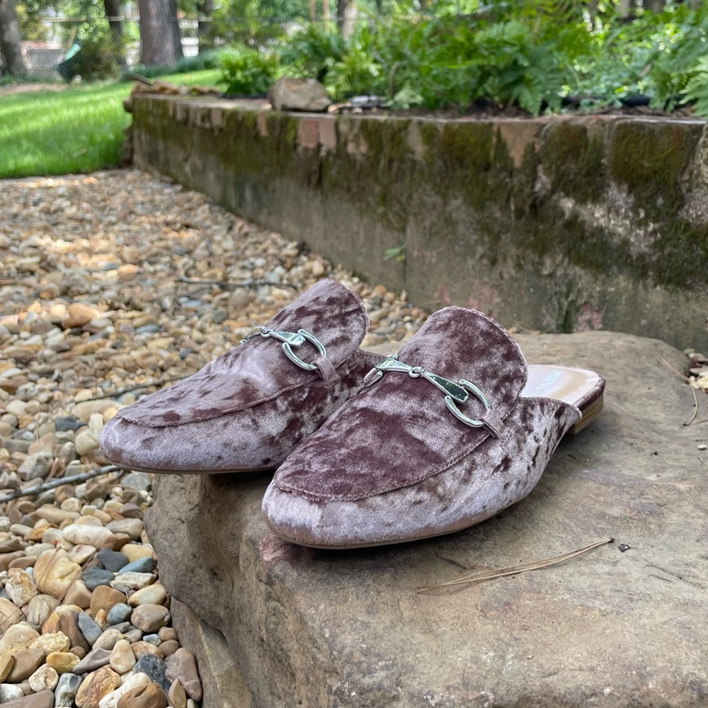 Slip on Crushed Velvet Shoes
